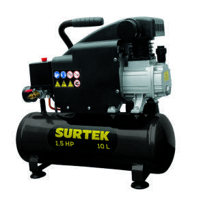 COMP410 Compresor de aire eléctrico lubricado 10L, 1.5HP, 127V Surtek