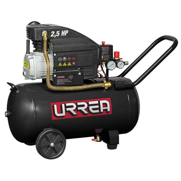 COMP850 Compresor de aire eléctrico lubricado con pistola y manguera 50L, 2.5HP, 127V Urrea