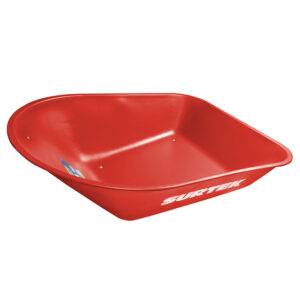 CS60 Concha de acero para carretilla herraje tipo americano 6 Ft3, roja Surtek