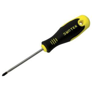 D242 Destornillador con mango bimaterial, punta Phillips mini #0 x 2-1/2" Surtek