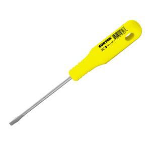 D422 Destornillador con mango amarillo, mini punta plana barra redonda 1/8" x 2-1/2" Surtek