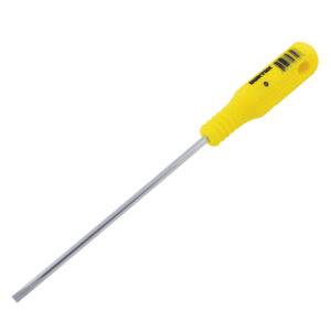 D424 Destornillador con mango amarillo, punta cabinet barra redonda 3/16" x 4" Surtek