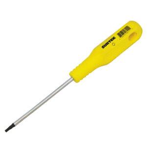 D4330 Destornillador con mango amarillo, punta Torx barra redonda T30 x 4" Surtek