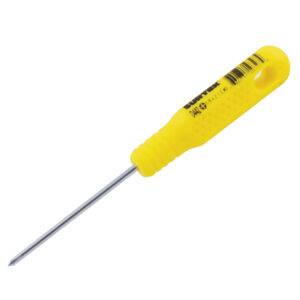 D442 Destornillador con mango amarillo, mini punta Phillips barra redonda #0 x 2-1/2" Surtek