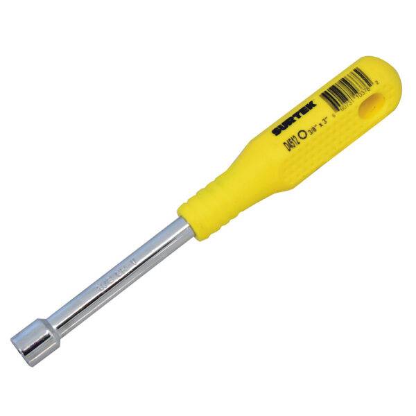 D4512 Destornillador con mango amarillo, de caja en pulgadas 3/8" x 3" Surtek