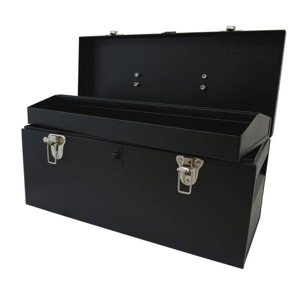 D6C20 Caja portaherramientas metálica con asa metálica color negro 20" x 8" x 9" Urrea