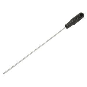 DCR32 Destornillador con mango negro, punta cabinet barra redonda 1/8" x 4" Foy