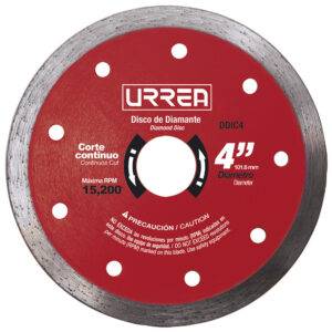DDIC4 Disco de diamante continuo, 4" Urrea