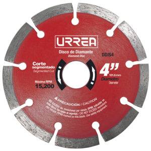 DDIS4 Disco de diamante segmentado, 4" Urrea