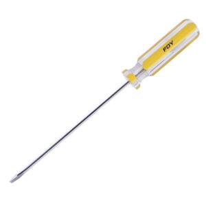 DEP46 Destornillador con mango de PVC, punta plana barra redonda 1/4" x 6" Foy