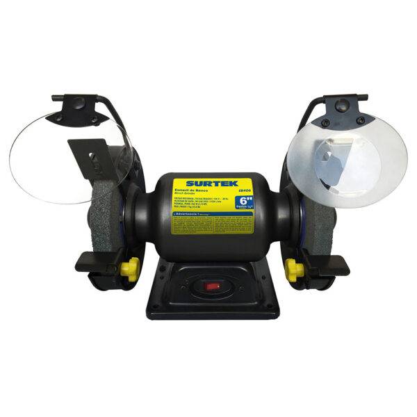 EB406 Esmeril de banco motor silencioso de inducción 6" 1/3 HP 250 W 120 V, 3450 RPM Surtek