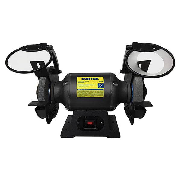 Esmeril de banco motor silencioso de inducción 6" 3/4 HP 550 W 120 V, 3450 RPM Surtek