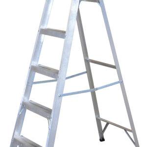 ET5 Escalera de tijera tipo III de aluminio y tapa plástica con 5 peldaños Surtek