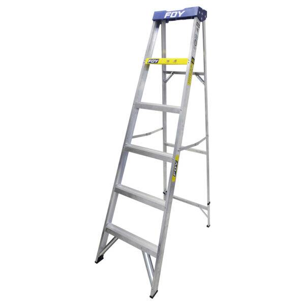 ETF5 Escalera de tijera tipo III de aluminio y tapa plástica con 5 peldaños Foy