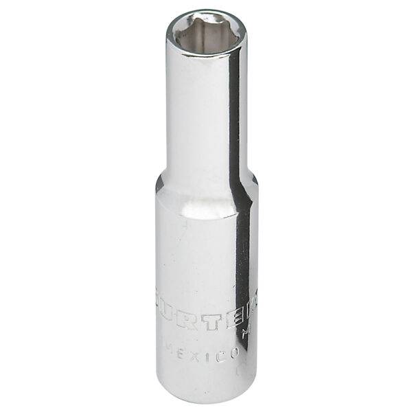F4409HL Dado largo cuadro de 1/4", 6 puntas, en pulgadas, 9/32" Surtek