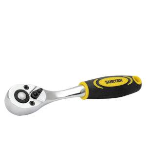F4449X Matraca reversible con mango bimaterial, quick release, para dado cuadro de 1/4" Surtek