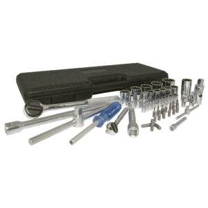 F4458 Juego combinado de herramienta 50 piezas, estuche plástico Surtek