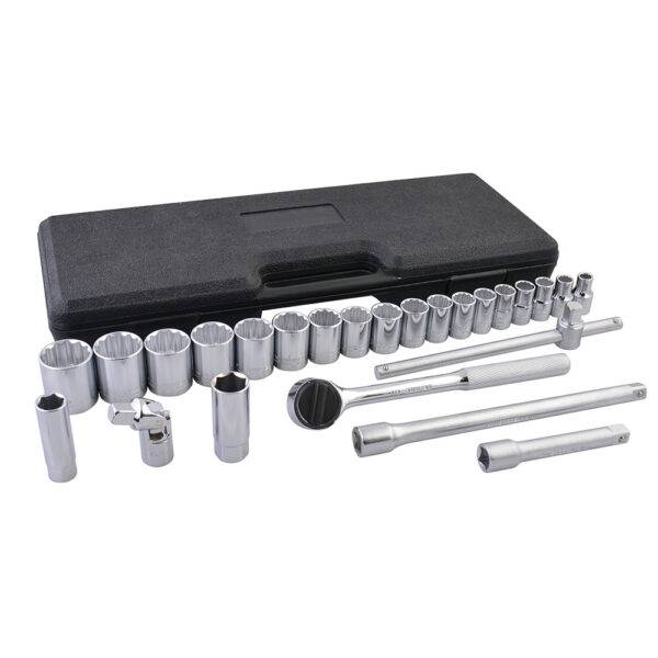 F5800C Juego de dados y accesorios cuadro de 1/2" en pulgadas, 25 piezas Surtek