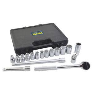 F5800M Juego de dados y accesorios cuadro de 1/2" métrico, 17 piezas Surtek