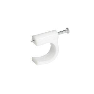GRAC5 Grapa para cable coaxial 5 mm, color blanco, 20 piezas Surtek