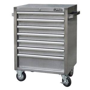 Gabinete acero inoxidable móvil 7 gavetas serie H 27" Urrea