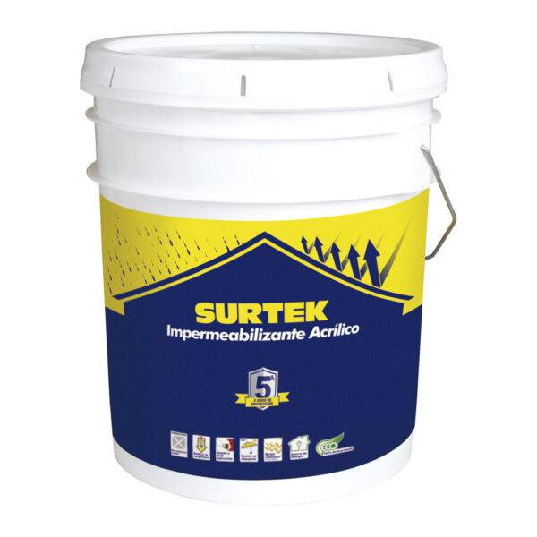 IMT5 Cubeta de impermeabilizante 19 Lt color rojo óxido con protección de 5 años Surtek