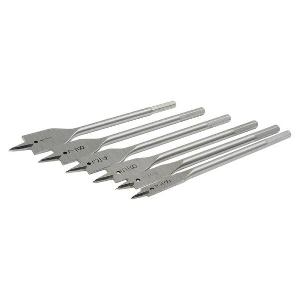 JBP6 Juego de brocas para madera tipo manita plana zanco hexagonal, 6 piezas Surtek