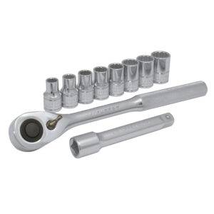 JBUA01M Juego de dados y accesorios cuadro de 1/2" métrico, 10 piezas Urrea