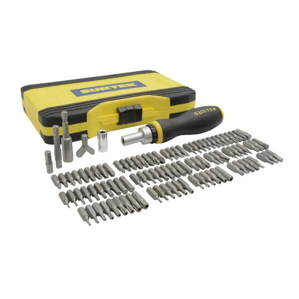 JDP101 Juego de puntas y accesorios hexágono de 1/4", 101 piezas en caja plástica Surtek