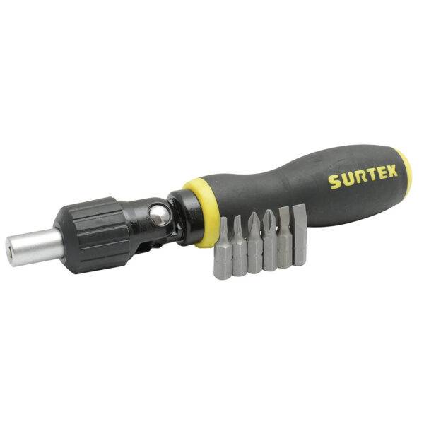 JDP7 Juego de puntas y accesorios hexágono de 1/4", 7 piezas en blíster Surtek