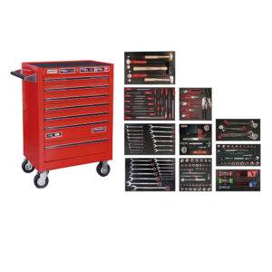 JI194 Juego industrial con organización modular de 7 gavetas 194 piezas, con gabinete X27M7 Urrea