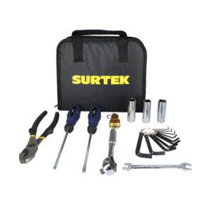 JM12 Juego combinado de herramienta para motocicleta 12 piezas, con estuche multiusos Surtek