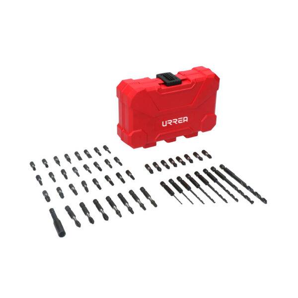 JUP48 Juego de puntas y accesorios con sistema de amortiguación de impacto, 48 pz en estuche pls Urrea