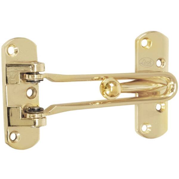 Pasador de seguridad para puerta abatible acabado latón brillante Lock