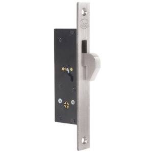 L2101NI Cerrojo para embutir de gancho, níquel satinado, llave tetra, en caja Lock