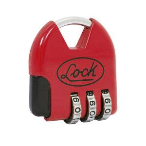 L21M36 Candado de combinación programable para maleta, rojo, 36 mm Lock