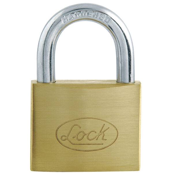 L22S63ELBB Candado de acero corto 63 mm, acabado latonado, llave estándar Lock