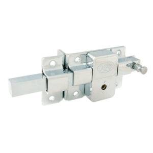 L580DCB Cerradura de barra fija función derecha, cromo brillante, llave tetra, en caja Lock