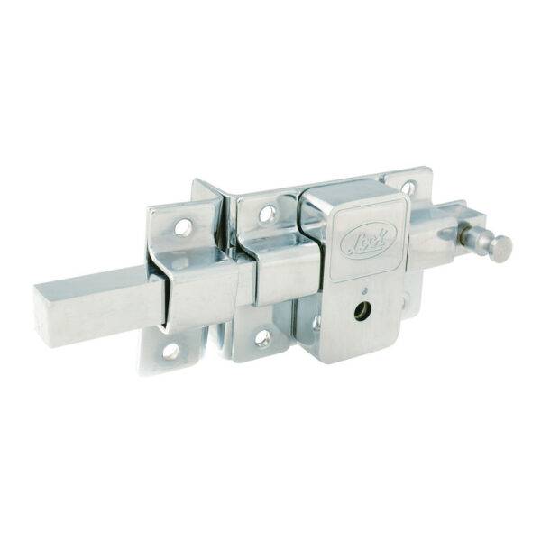 Cerradura de barra libre función izquierda, cromo brillante, llave tetra, en caja Lock