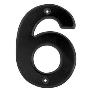 L66N Número 6 bold 4" negro Lock