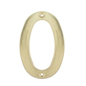 L6800LB Número 0 slim 4" latón brillante Lock