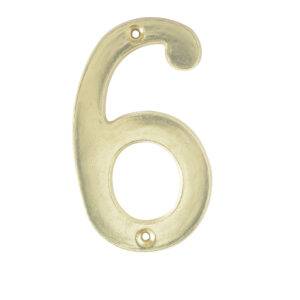 L6806LB Número 6 slim 4" latón brillante Lock