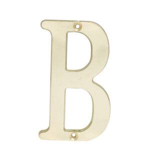 L701BLB Letra B slim 4" latón brillante Lock