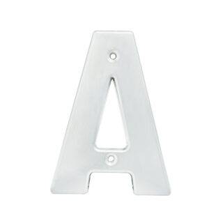 L70AC Letra A bold 4" cromo satinado Lock