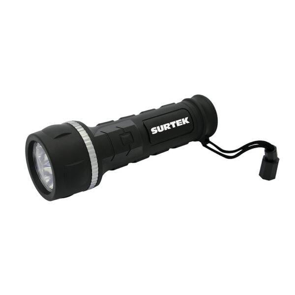 LA33D Linterna de LED anti-impacto a baterías 3 pilas "D" de 12 lm Surtek