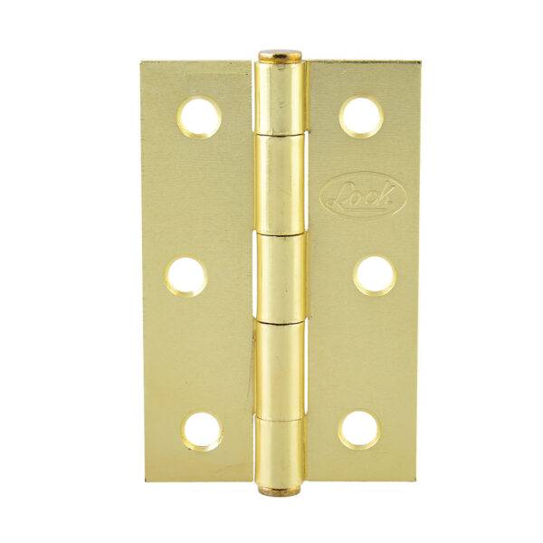 LBA15LB Bisagra alargada perno remachado de acero latón brillante 1.5" x 1.46" Lock