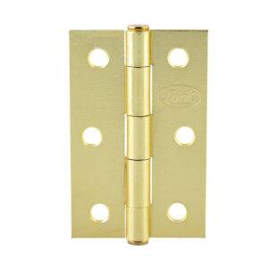 LBA25LB Bisagra alargada perno remachado de acero latón brillante 2.5" x 1.81" Lock