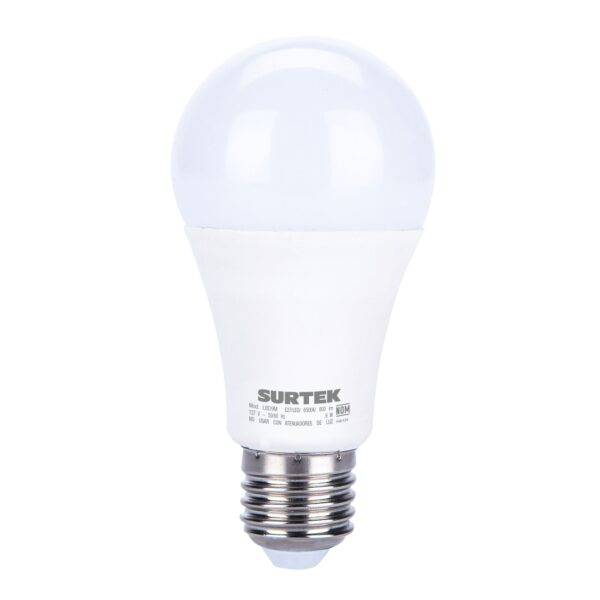 LBD9M Lámpara de LED tipo bulbo A19, 9 W luz de día con sensor de movimiento Surtek