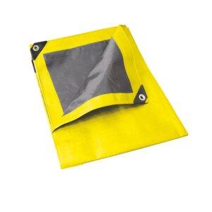 LE3X4A Lona de polietileno color amarillo con fondo plata, 3 x 4 m Foy