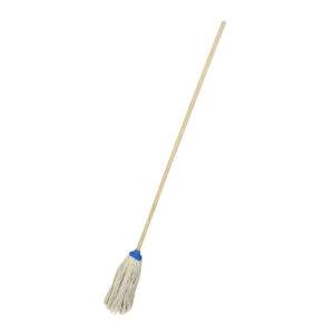 Trapeador de pabilo de algodón con bastón de madera 120 cm, 300 gr Foy